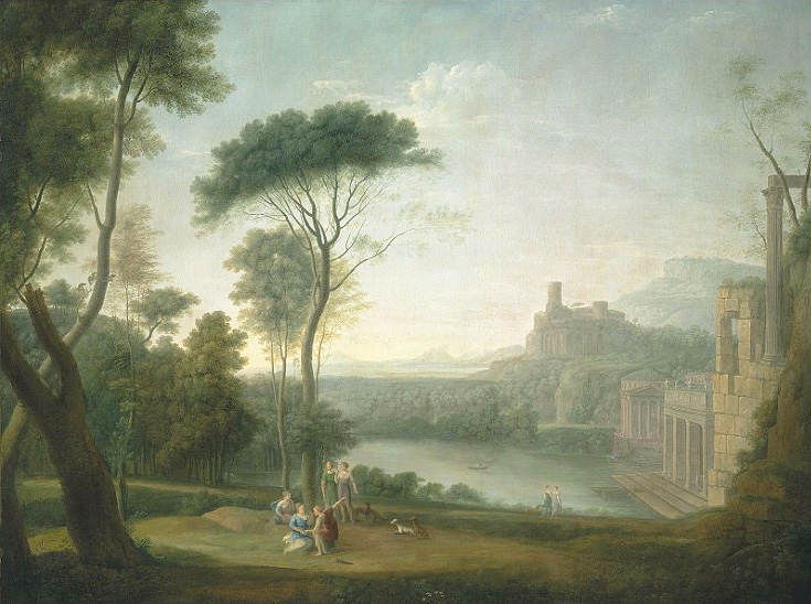 an extensive italianate wooded landscape